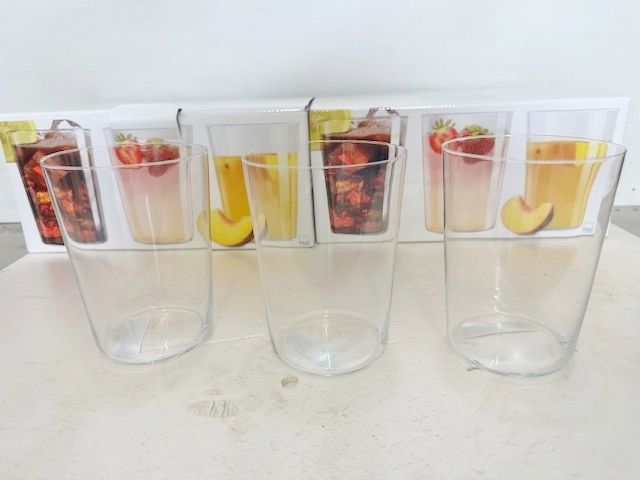 BICCHIERI VETRO TRASP.,ML.500,H&H STARCK, SET PZ.6