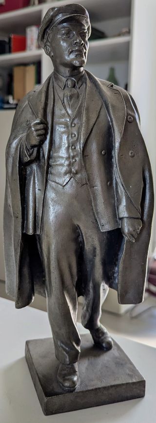 Statuetta Lenin metallo vintage. Anni '60
