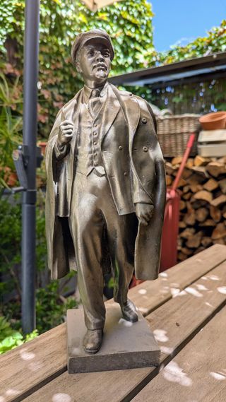 Statuetta Lenin metallo vintage. Anni '60