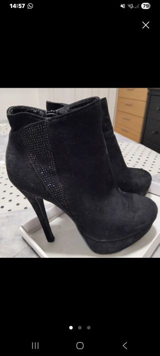 Botines negros tacón alto
