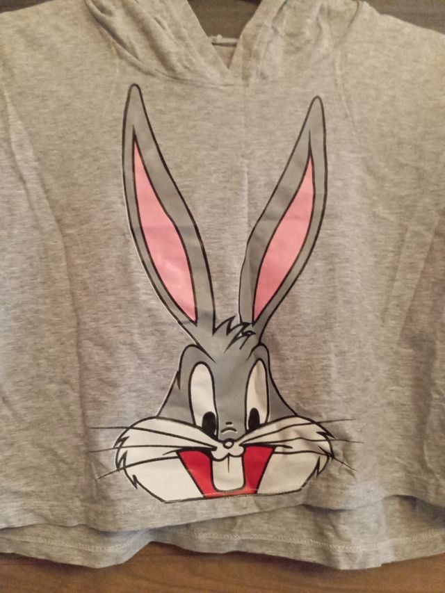 Crop top Bugs Bunny gris