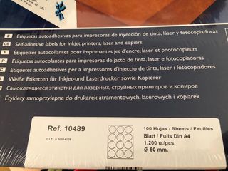 Etiquetas Adhesivas Multi3 A4. 190 hojas.