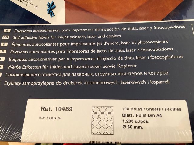 Etichette Adesive Multi3 A4, 190 fogli.