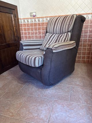 Sillón Relax marrón y beige