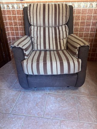 Sillón Relax marrón y beige