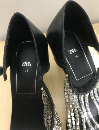 Sandalias Zara piel tacón 38
