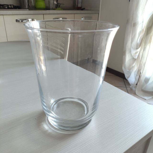 Vaso vetro trasparente
