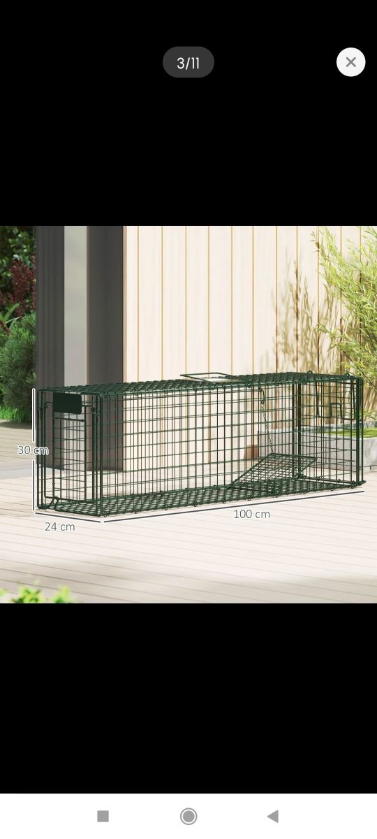 Jaula Atrapanimales verde metal