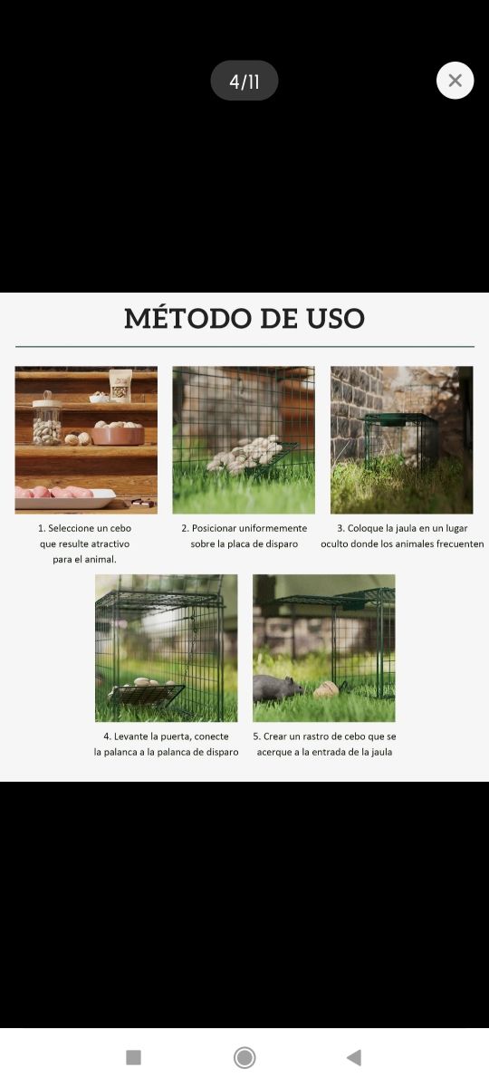 Jaula Atrapanimales verde metal