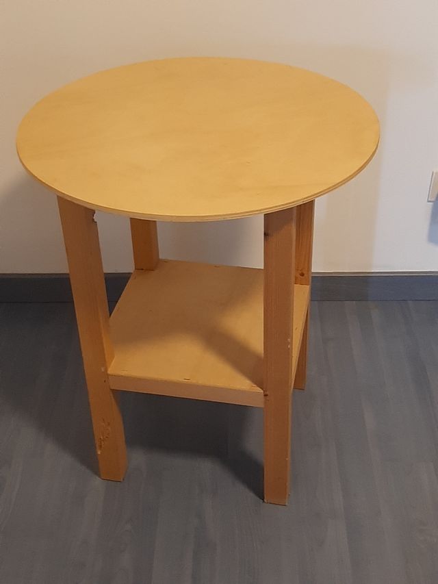 Tavolino tondo table habillee in seta