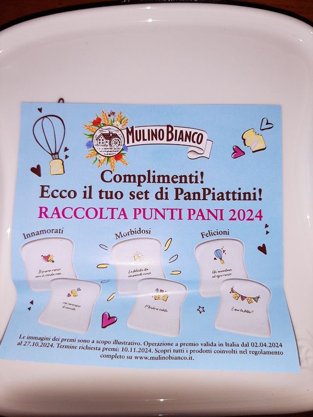 6 pan Piattini Mulino Bianco - Porcellana