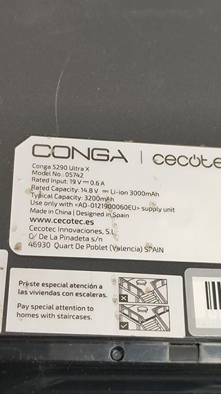 Conga 5290 Ultra X PARA PIEZAS P6Y5290