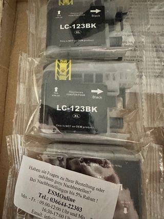 19 cartuchos tinta impresora LC123XL