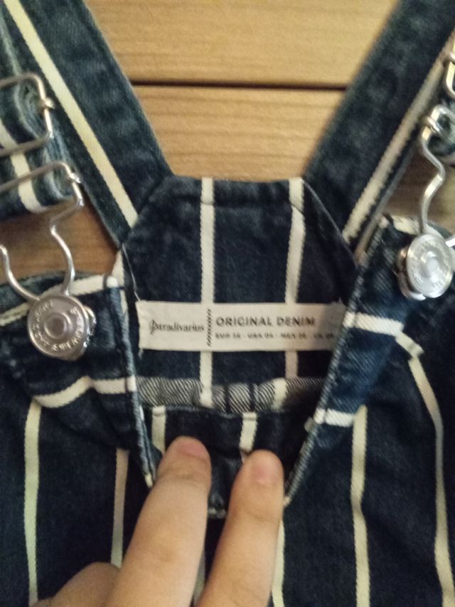 Peto vaquero rayas azul blanco