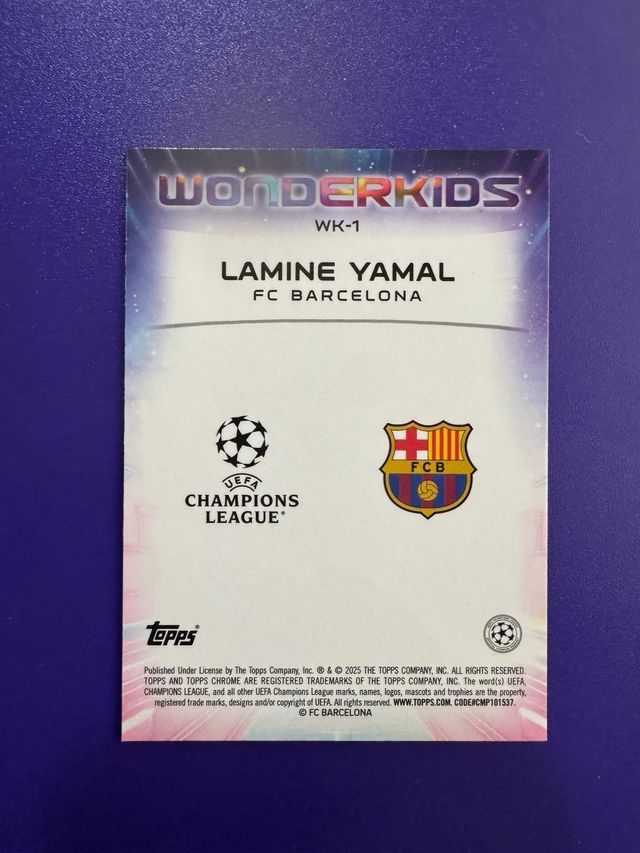 Cromo Lamine Yamal - Wonderkids Topps