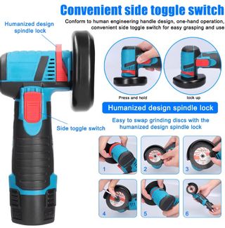 Mini Smerigliatrice Portatile Con 2 Batterie