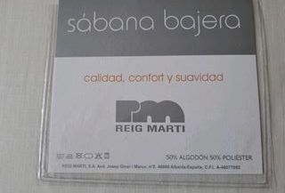 Sábana bajera beige 135cm Reig Martí