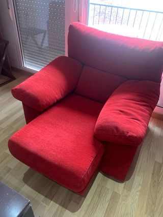 Sillón rojo individual
