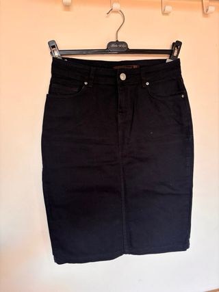 Falda Zara negra talla S