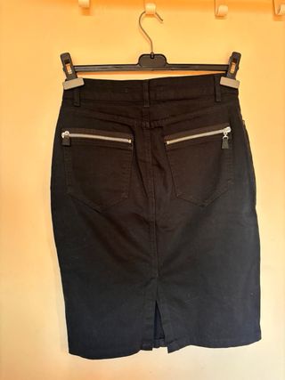 Falda Zara negra talla S