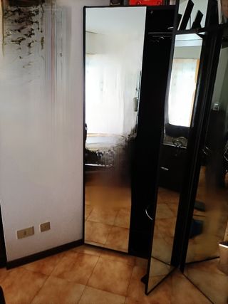 Armadio specchiera angolare nero