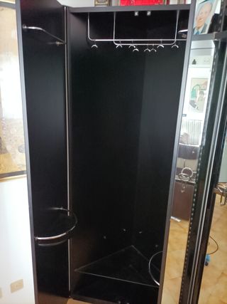 Armadio specchiera angolare nero
