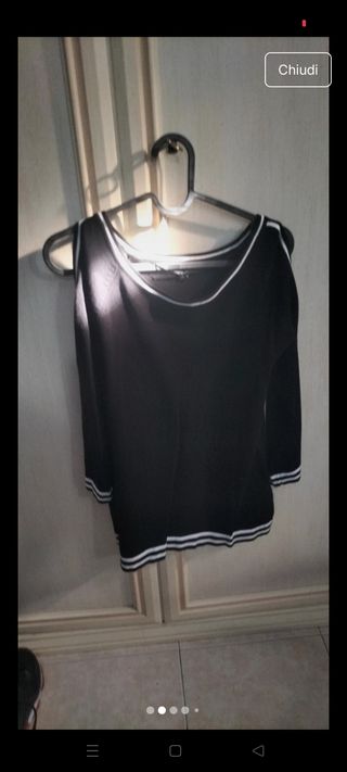 Maglia nera scollo rotondo