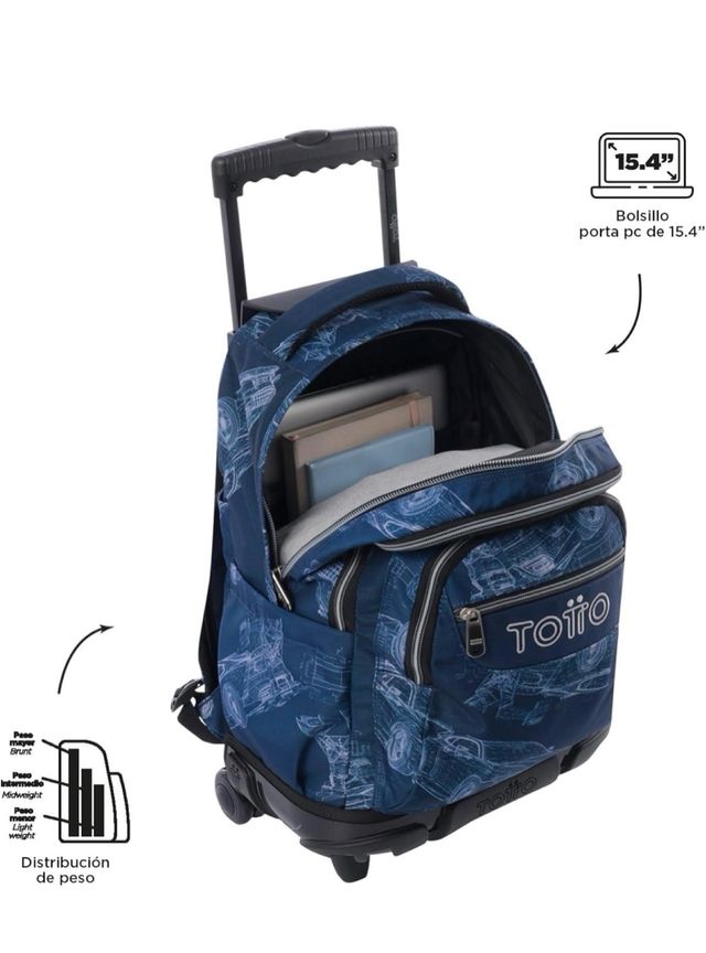 Mochila escolar TOTO con ruedas