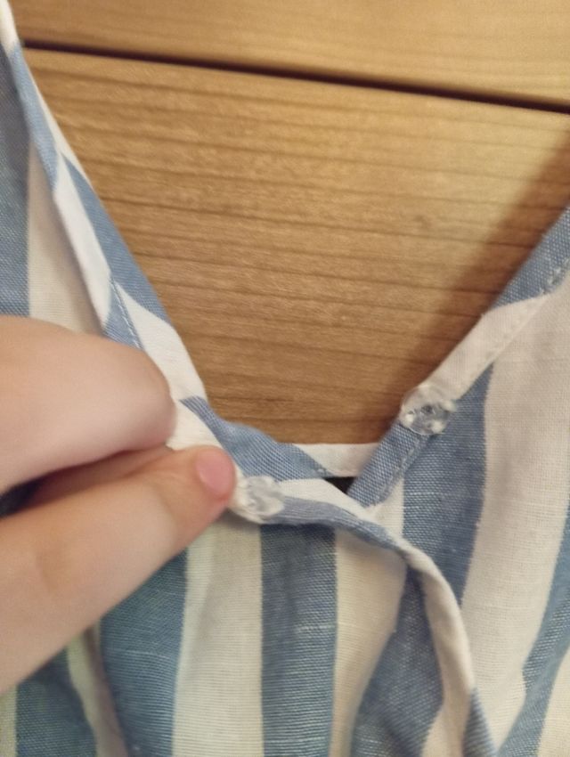 Mono rayas azul y blanco