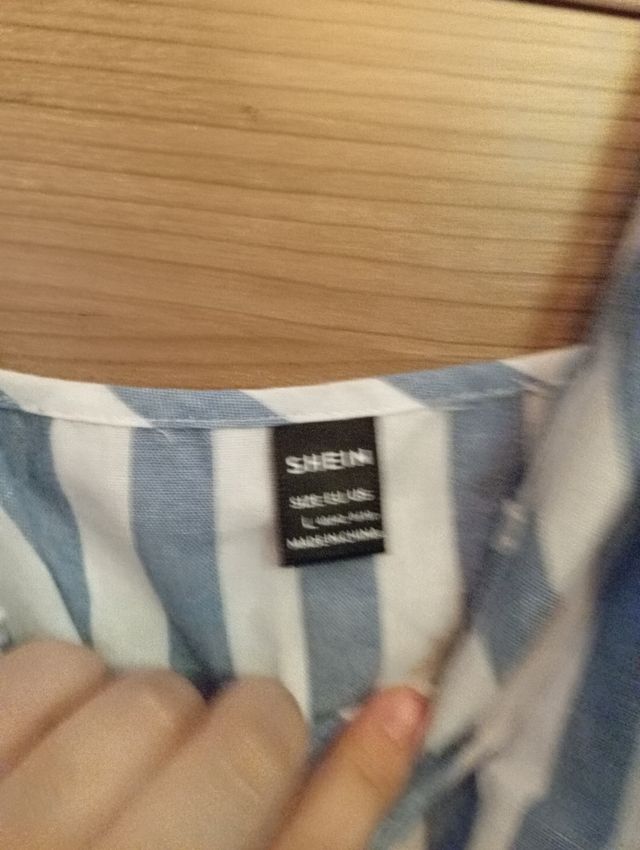 Mono rayas azul y blanco