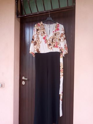 Tuta elegante donna bianco-nero