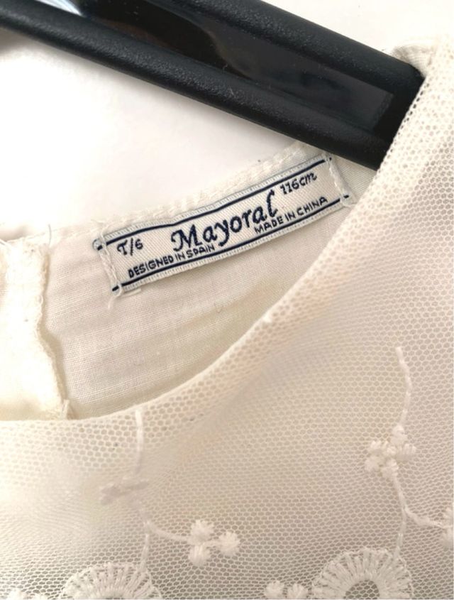 Vestido Mayoral niña T6 encaje