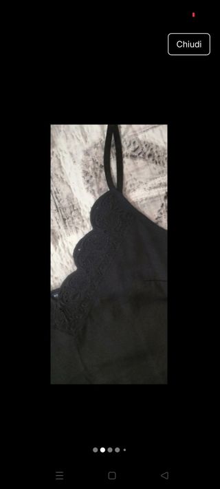 Canotta OVS nera pizzo tg S