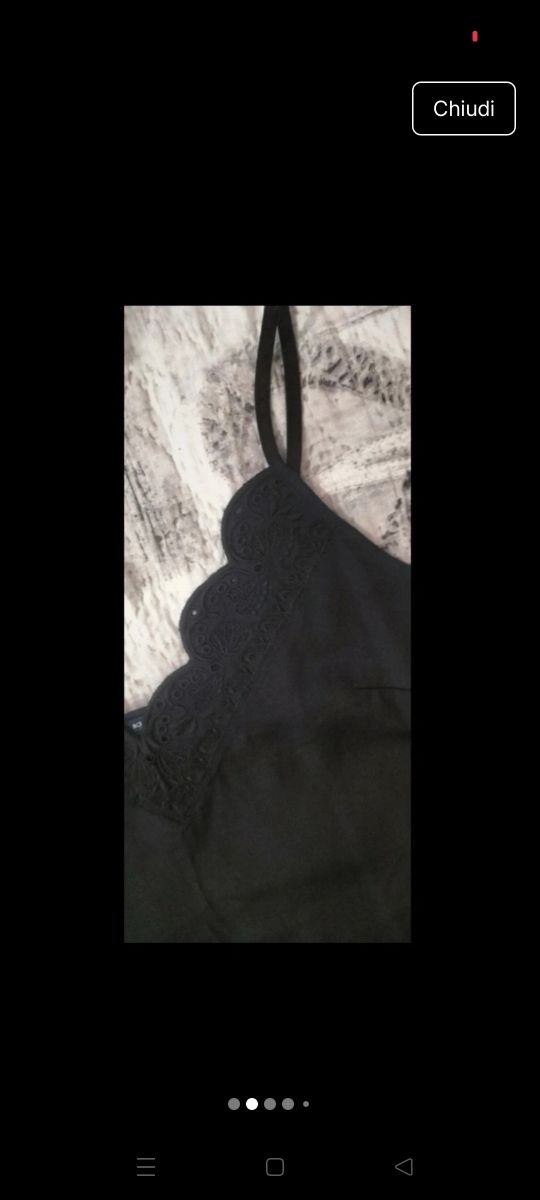 Canotta OVS nera pizzo tg S