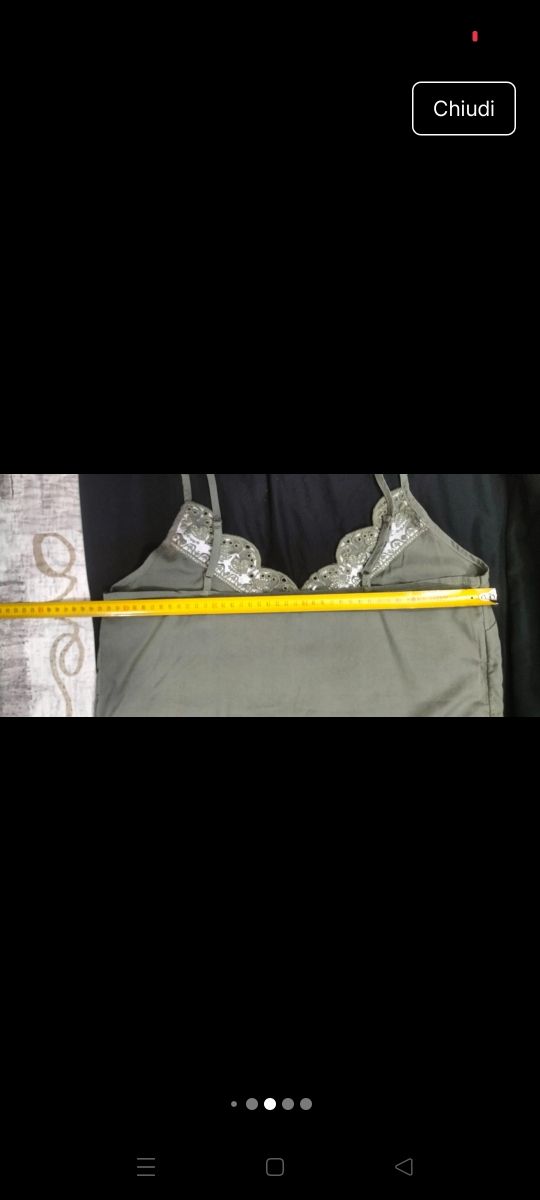 Canotta OVS nera pizzo tg S