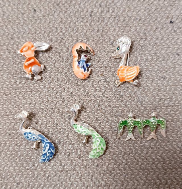 6 spille bigiotteria vintage collezione