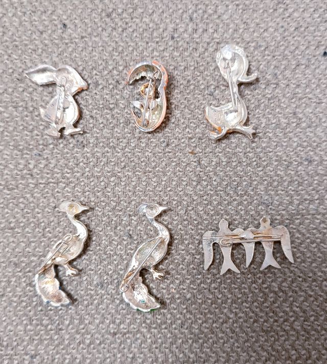 6 spille bigiotteria vintage collezione