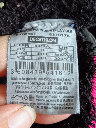 Botas trekking niña -moradas-talla 35