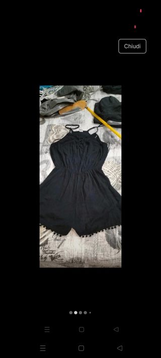 Tuta corta nera Calzedonia