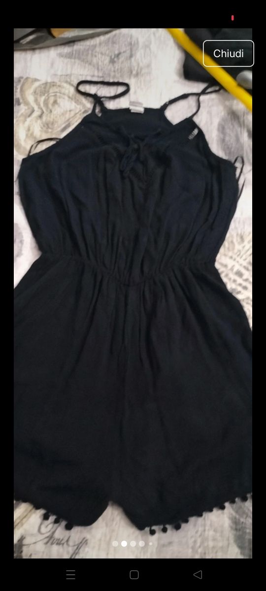 Tuta corta nera Calzedonia