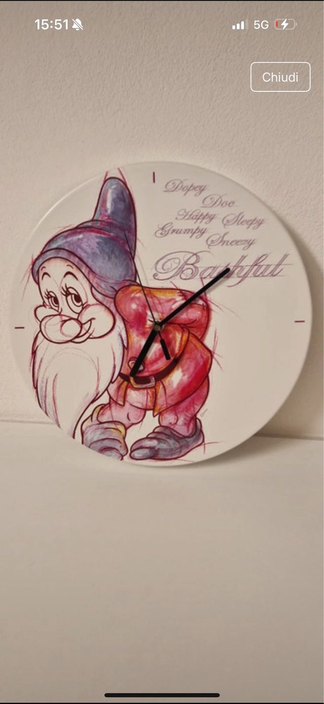 Orologio da parete Biancaneve