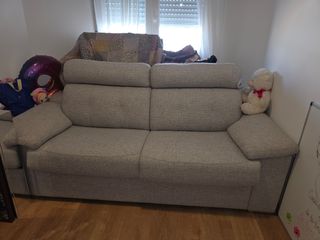 Sofá cama gris - 2 plazas