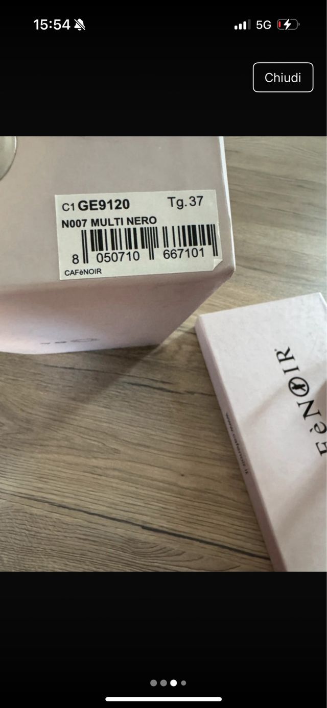 Sandali CAFE NOIR neri e argento, n. 37