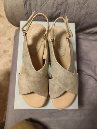 Sandalias mysoft beige