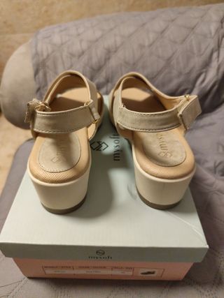 Sandalias mysoft beige