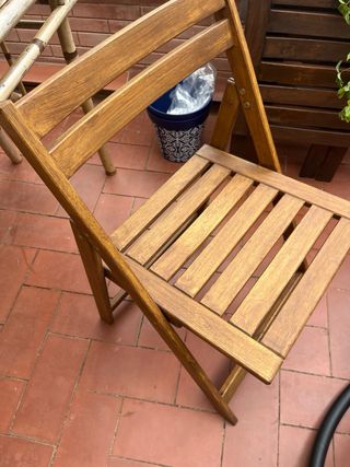 Mesa plegable de jardín IKEA + 4 sillas