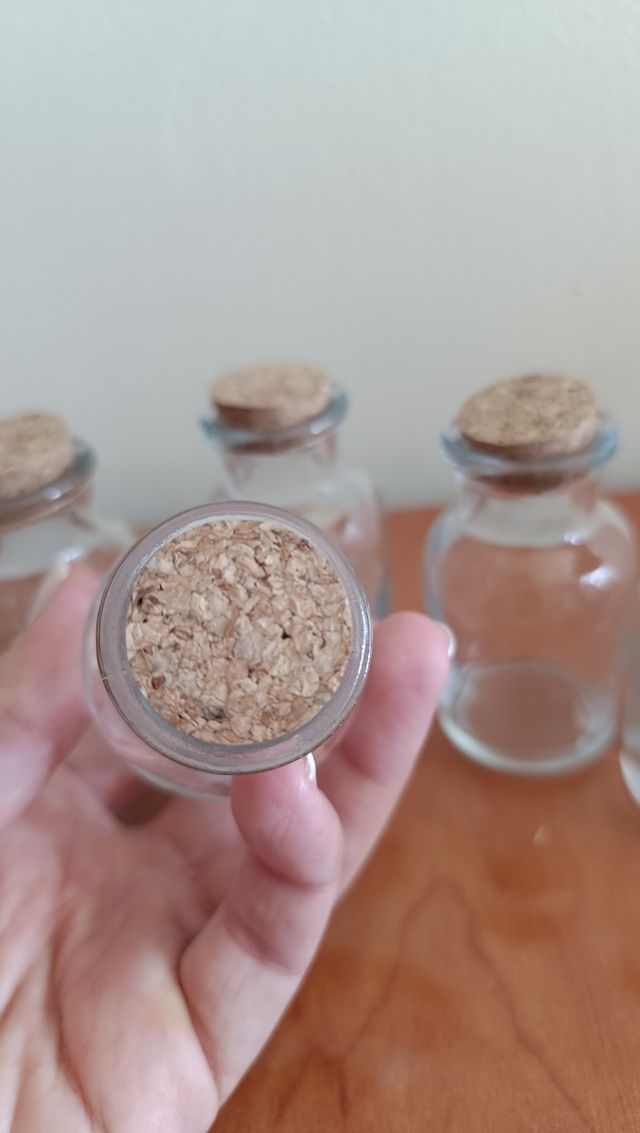 Botecitos cristal c/corcho - 5uds