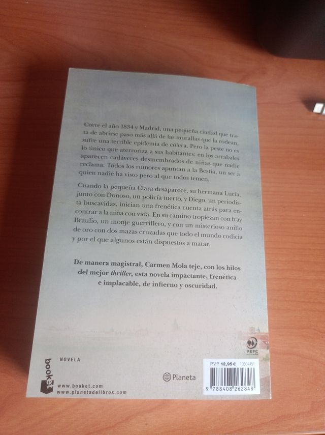 Libro La Bestia. Autora Carmen Mola