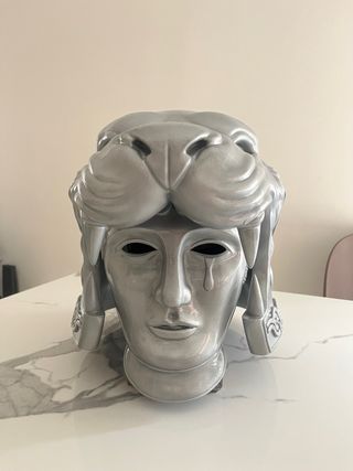 Maschera elmo Gladiatore Argento