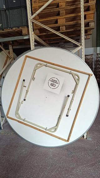 Mesa redonda plegable 2m